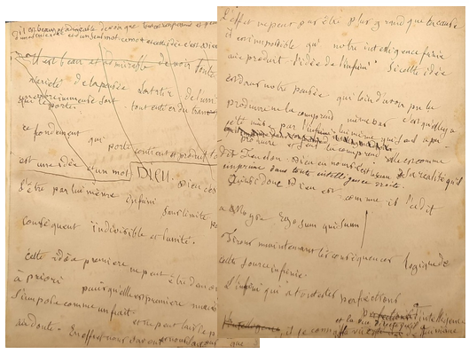 Le manuscrit perdu de la « Deuxième conclusion » des Harmonies de l'Etre,  recherché en vain par Robert Amadou, dont la boucle finale :  « L’œuvre est finie. Va maintenant, lyre philosophique… », est demeurée inédite
