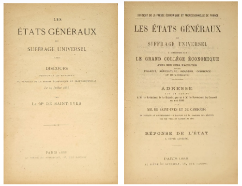 Les États Généraux du suffrage universel... 2 brochures