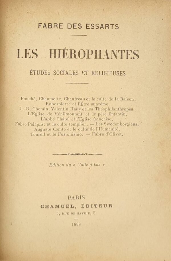 SEDIR – STRINDBERG - FABRE DES ESSARTS – GIRGOIS : REUNION DE 6 TEXTES RARES
