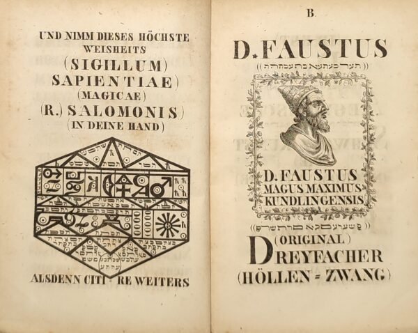 Recueil des quatorze écrits magiques qui lui sont attribués, publié par Johann SCHEIBLE