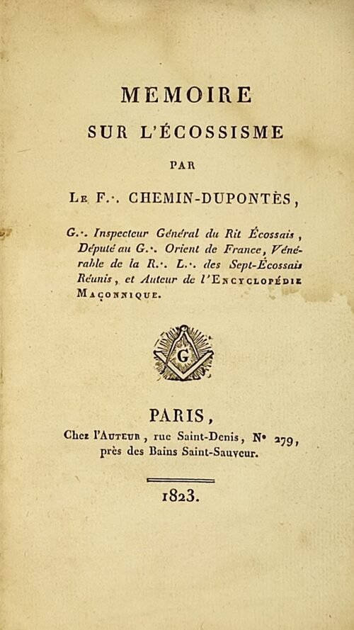 Mémoire sur l’Ecossisme