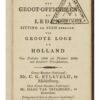 De Nederlandsche Vry-Metzelaars Almanach. Année 1786, puis 1799 à 1841, soit 44 volumes