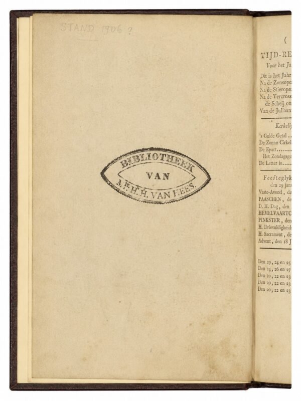 De Nederlandsche Vry-Metzelaars Almanach. Année 1786, puis 1799 à 1841, soit 44 volumes