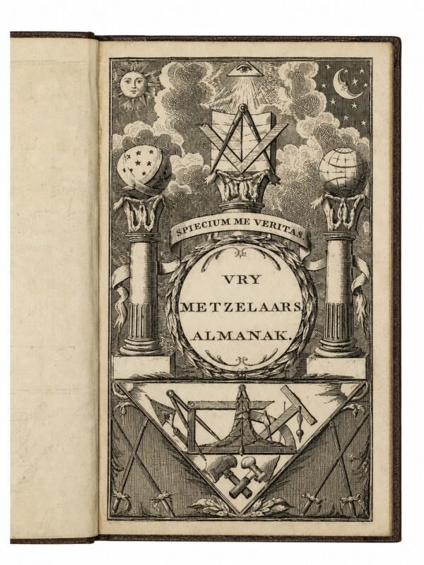 De Nederlandsche Vry-Metzelaars Almanach. Année 1786, puis 1799 à 1841, soit 44 volumes