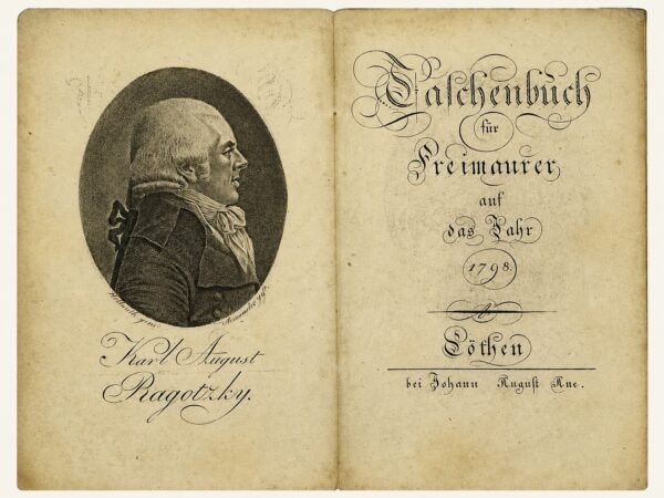 (Almanach de poche pour francs-maçons pour les années 1798, 1799, 1800, 3 premières années, complètes). Jahrbuch der Maurerey Erster, Zweiter und Dritter Band (Annuaire de la maçonnerie, premier, deuxième et troisième volumes)