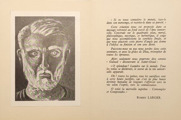 LE MESSAGE RETROUVÉ. Préface de Lanza del Vasto, un portrait photographique de Louis Cattiaux et un ensemble de documents